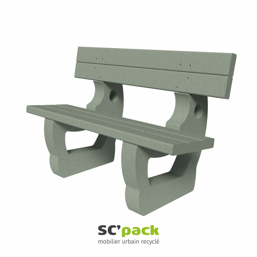 Banc extérieur avec dossier - 1250