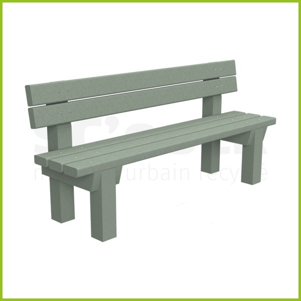 Banc simple Lg: 1800mm avec dossier