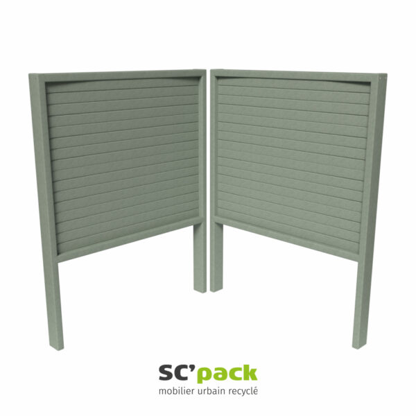 Cache-conteneur lames droites - 1500 mm