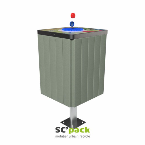 corbeille à bouchons plastique