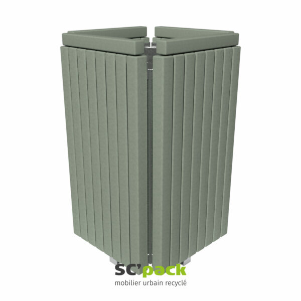 corbeille carrée 70 litres tendeur