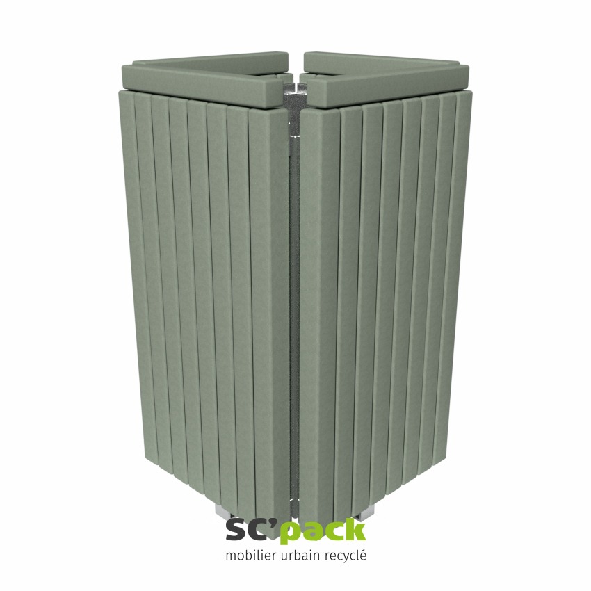 corbeille carrée 70 litres tendeur