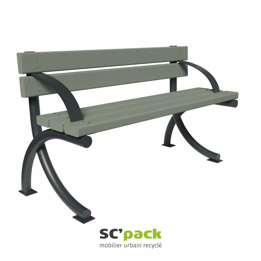 Banc de ville avec accoudoirs