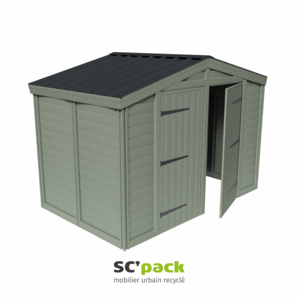 Abri de jardin avec cloison centrale