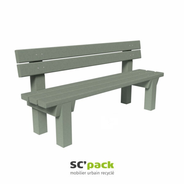 Banc simple SC’PACK 1800 mm en PolyAl recyclé