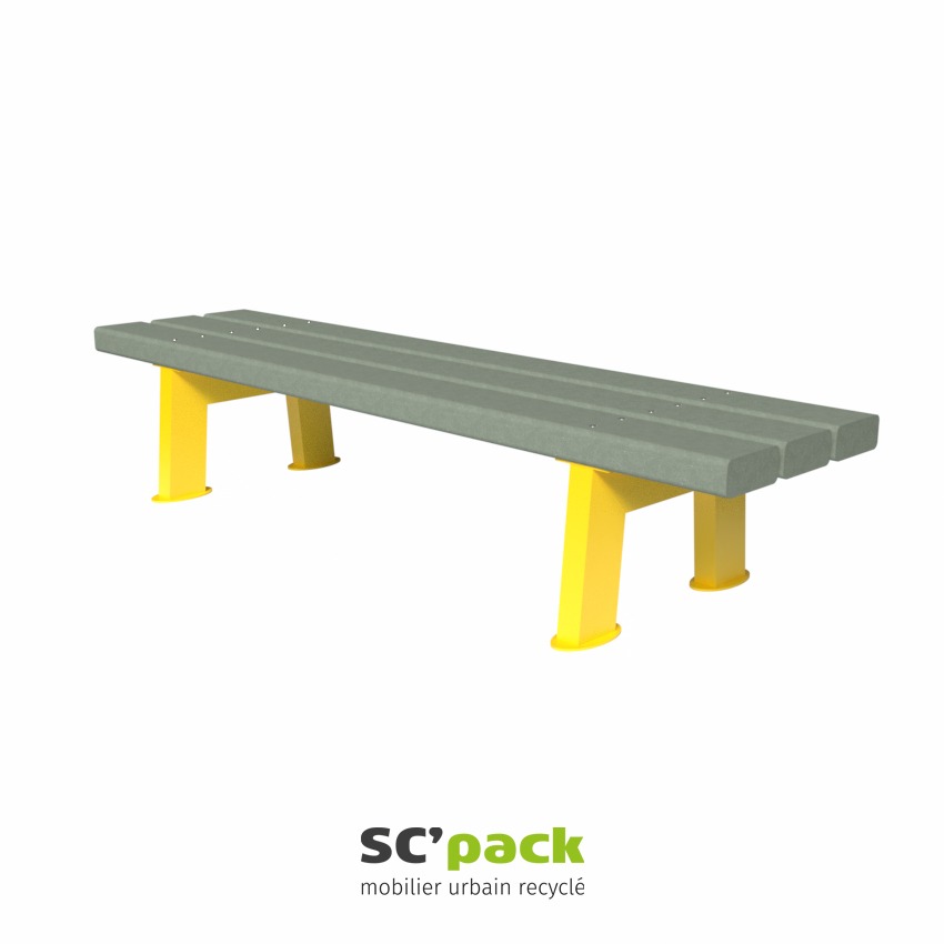 Banquette maternelle pieds aluminium