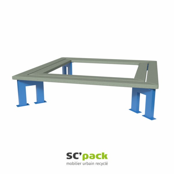 Banquette circulaire pieds aluminium