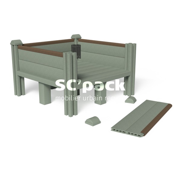 Jardinière pédagogique face amovible en PolyAl – SC’PACK