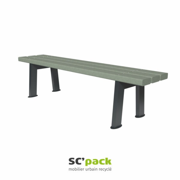 Banquette adulte pieds aluminium