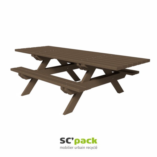 Table de pique‑nique PMR marron