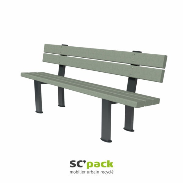 banc adulte pieds aluminium