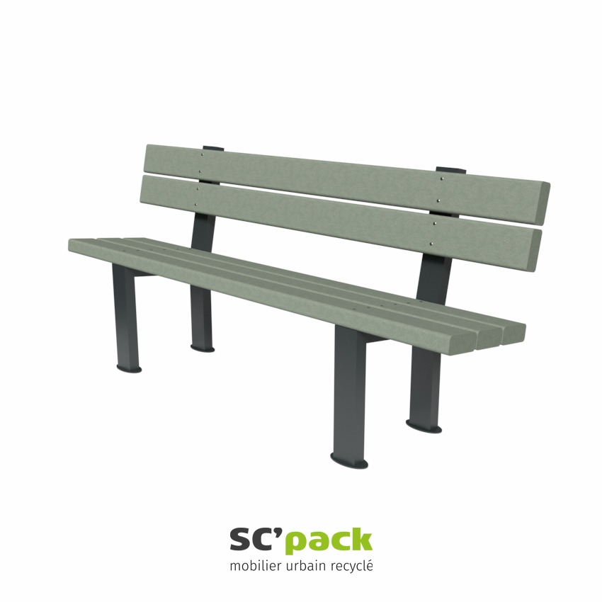 banc adulte pieds aluminium