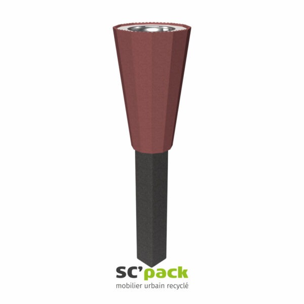 Cendrier rouge avec coupelle