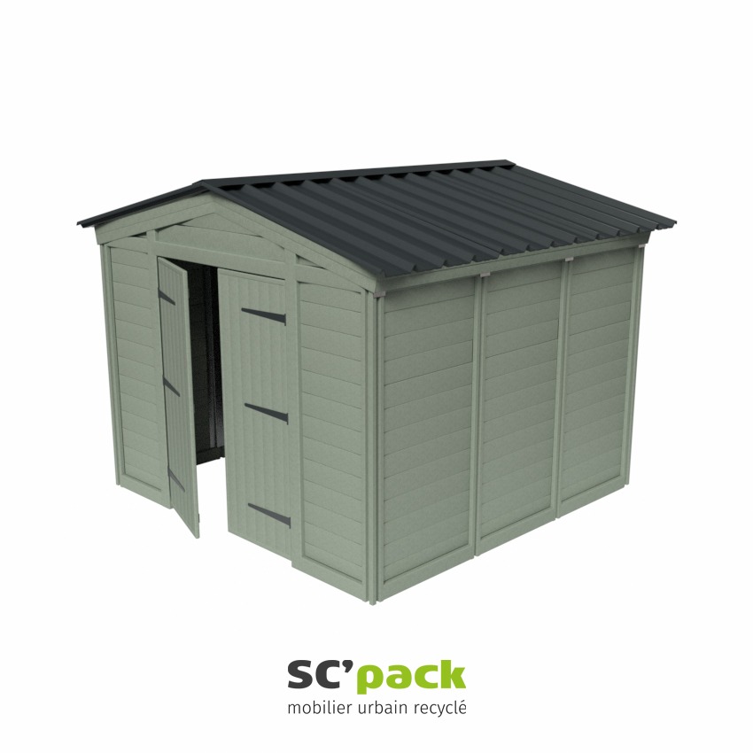 Abri de jardin 3 x 3 m