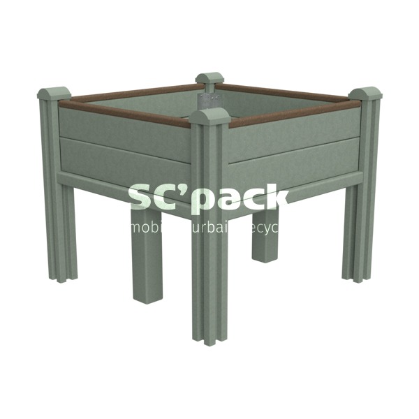 Jardinière pédagogique Ht: 830mm avec face fixe