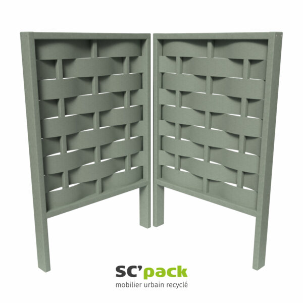 Cache-conteneur grand tressage - 1250 mm