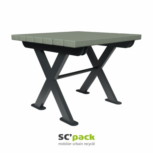 table de jardin pieds aluminium