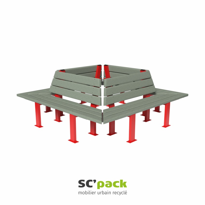 banc circulaire 4 places