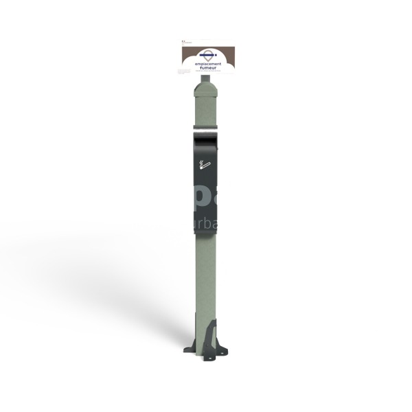 Cendrier sur poteau avec platine tulipe laquée – Image 3