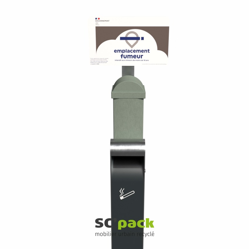 Cendrier urbain en PolyAl recyclé SC’PACK