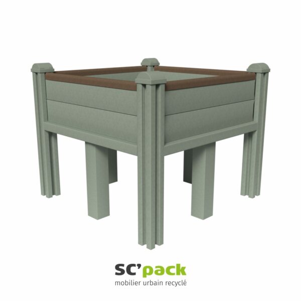 Jardinière pédagogique ht 830 mm avec face fixe